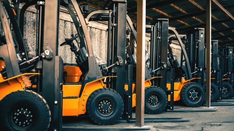 Reliable new and used forklifts in dealership.